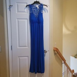 Lace Blue Maxi dress